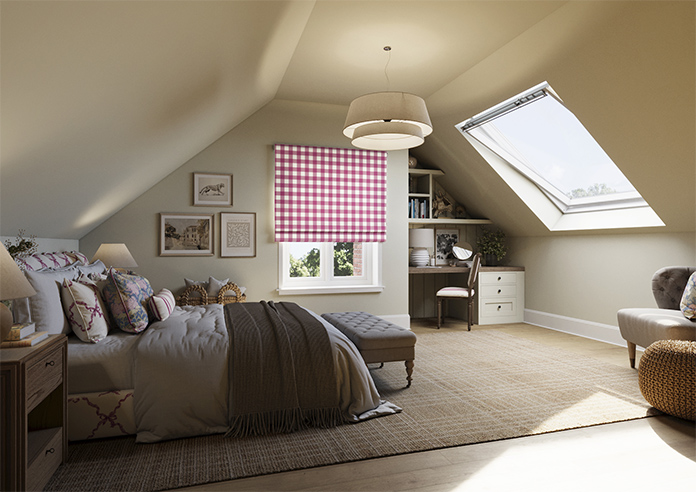 Gingham, Cosmos - Roman Blind - Image 6